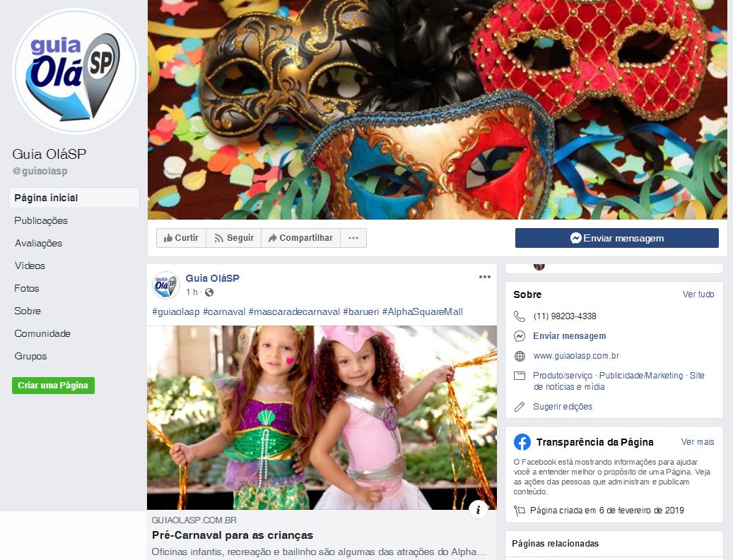 Fanpage Guia Olá SP