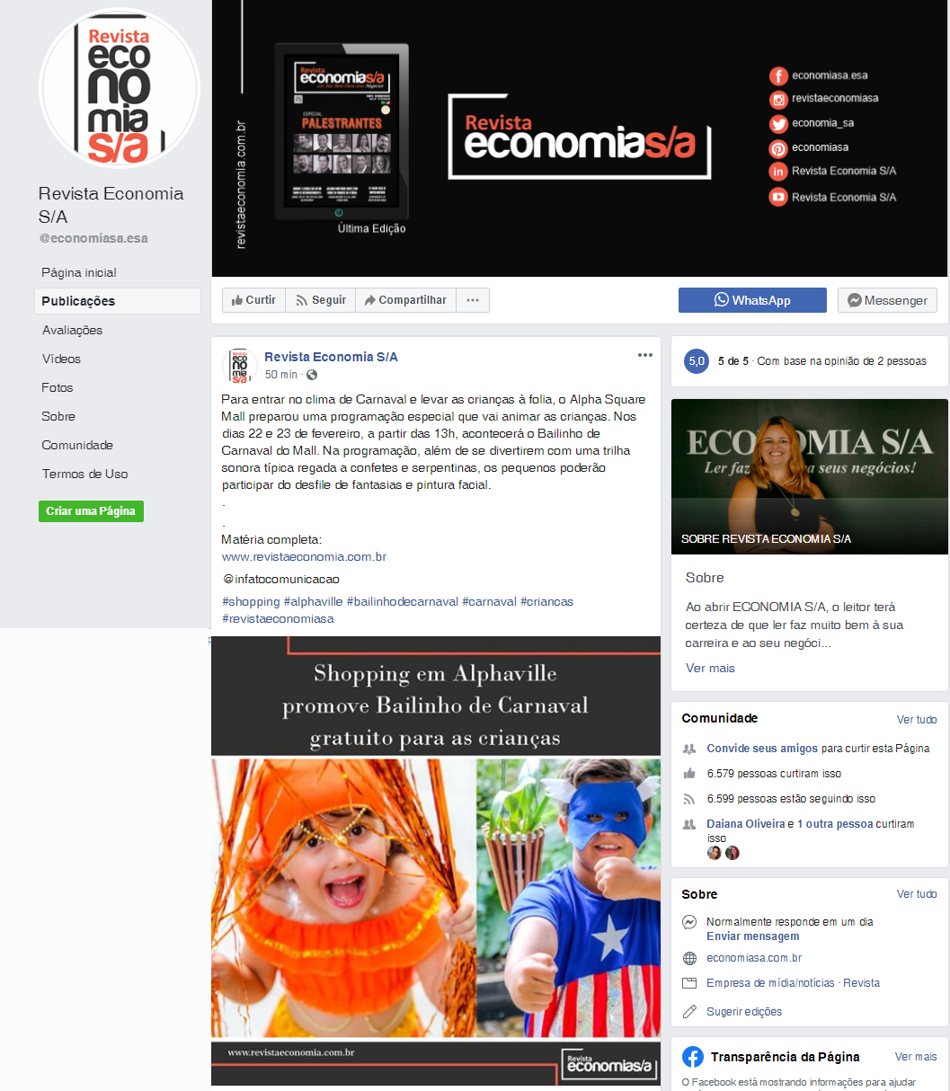 Fanpage Revista Economia S/A