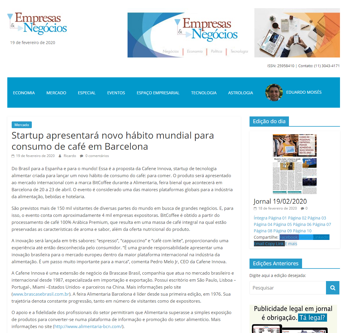 Jornal Empresas & Negócios online