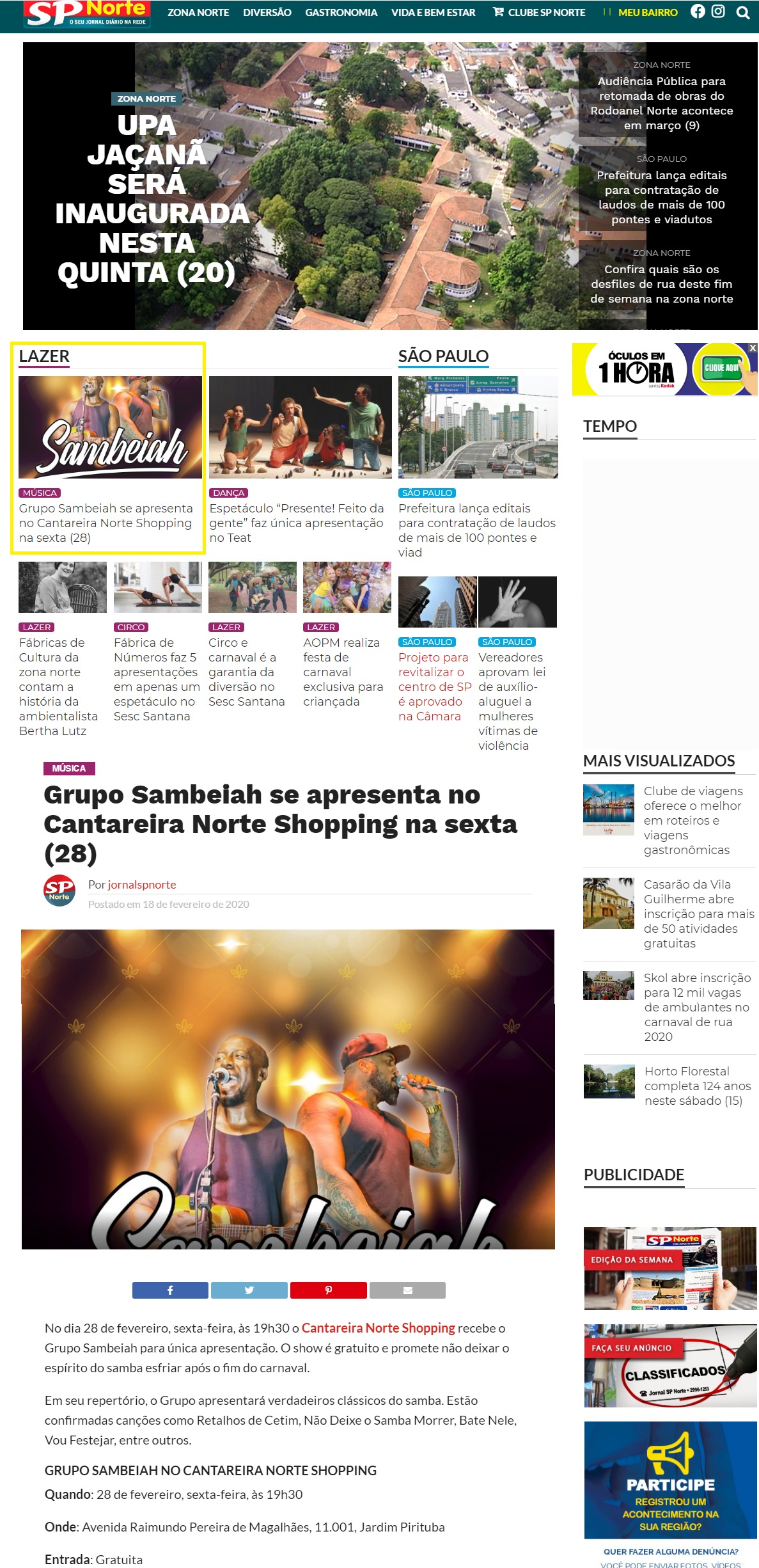 Jornal SP Norte online