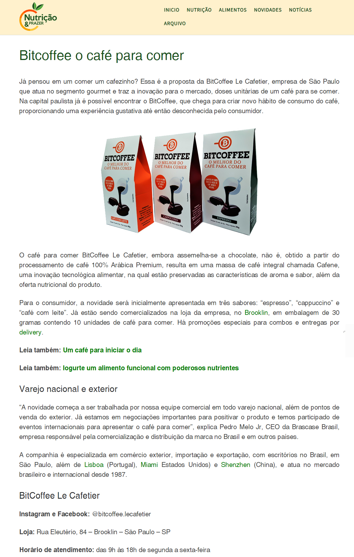 Portal Nutrição e Prazer