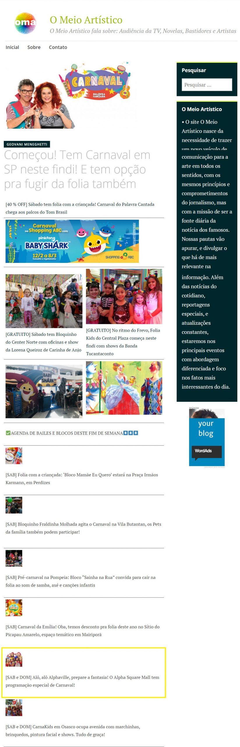 Portal O Meio Artístico