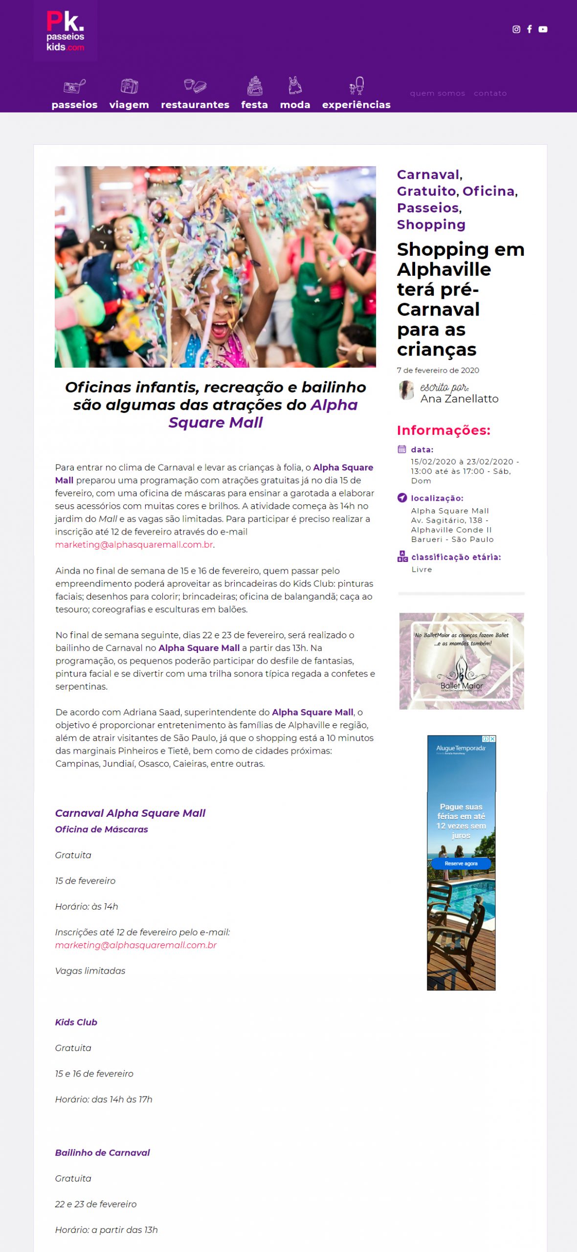 Portal Passeios Kids