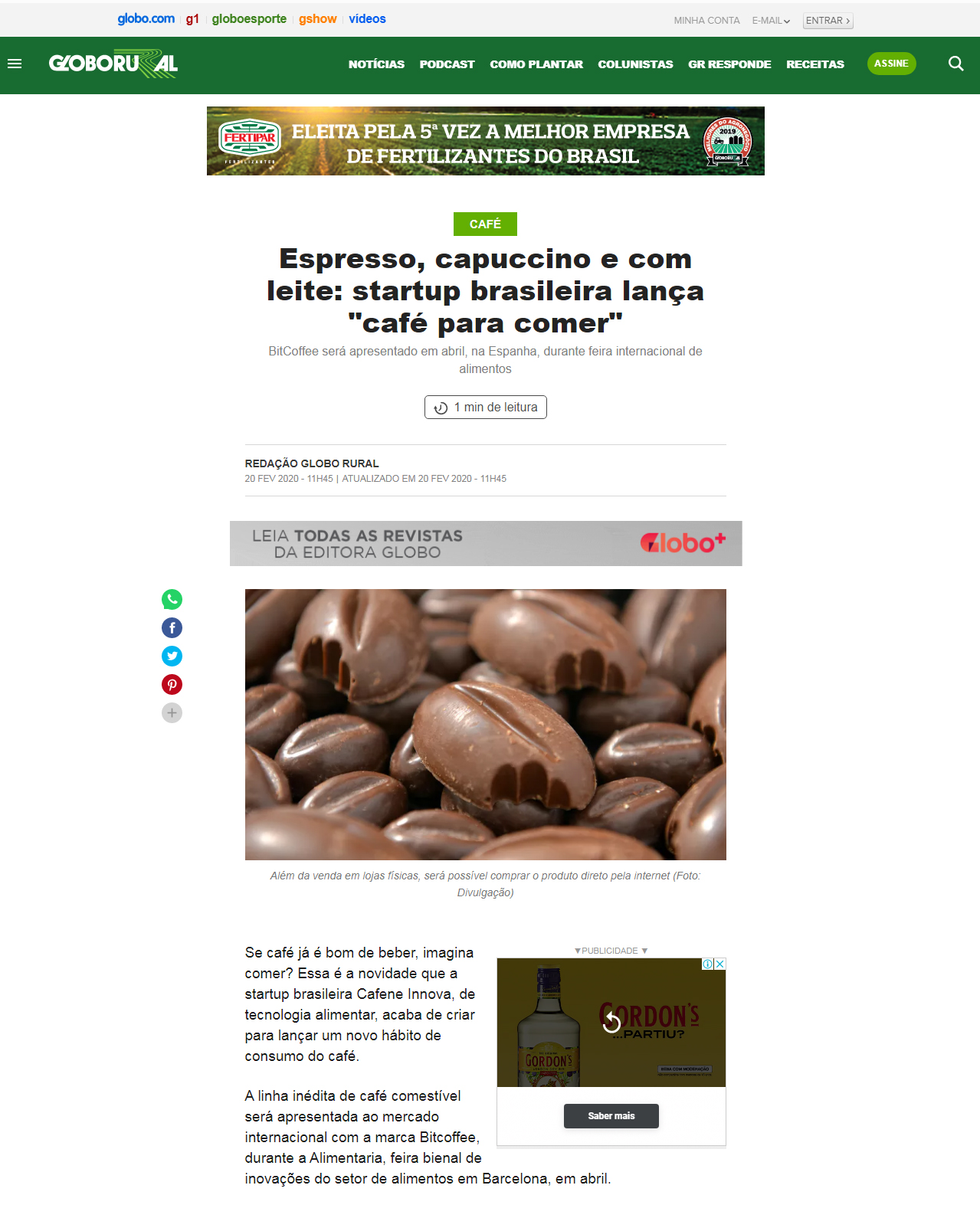Revista Globo Rural online