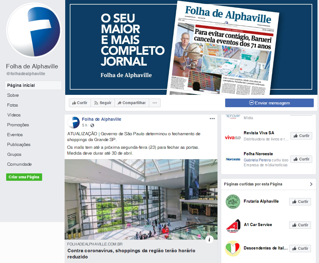 Fanpage Folha de Alphaville