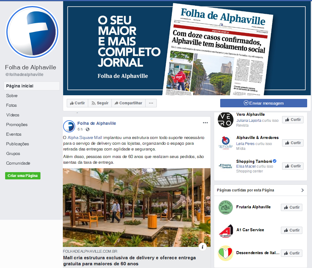 Fanpage Folha de Alphaville