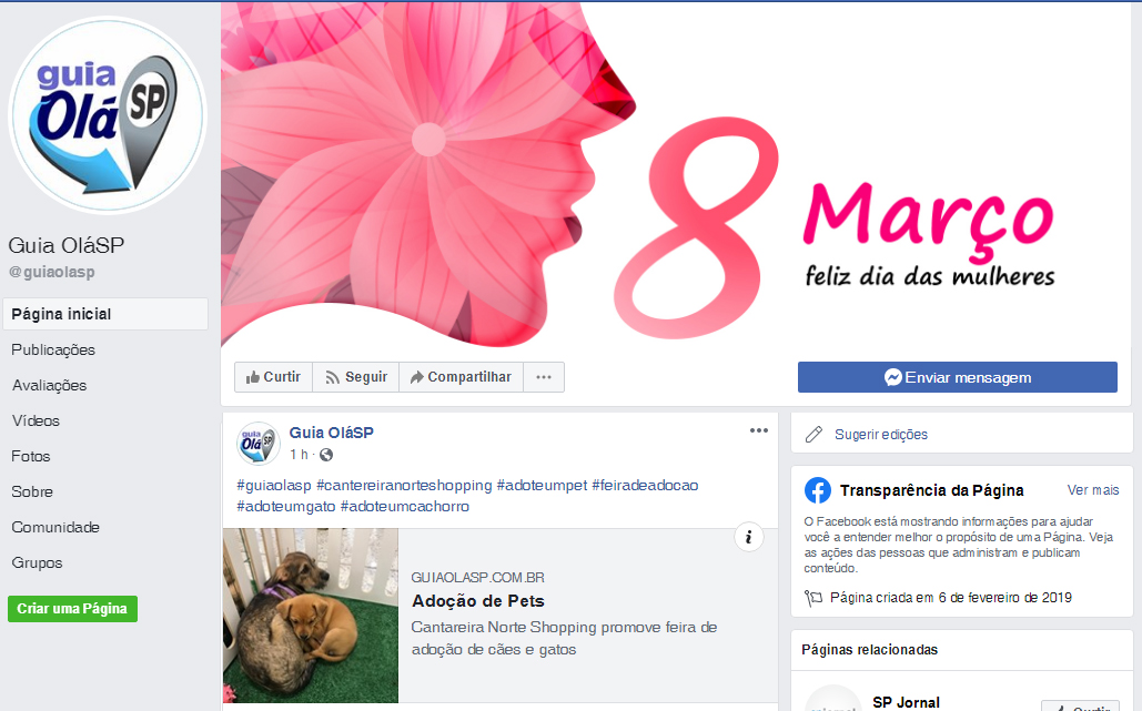 Fanpage Guia Olá SP