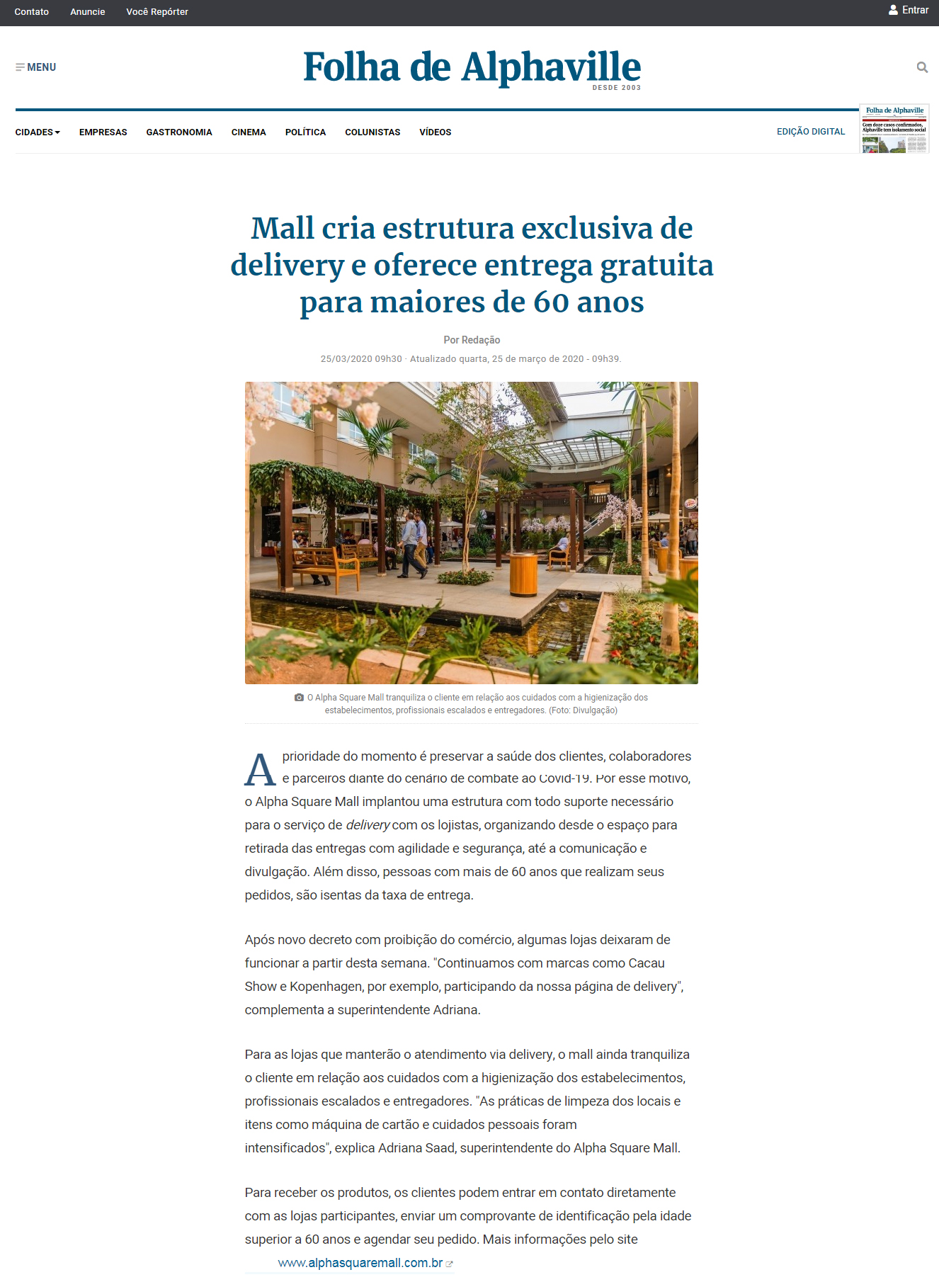 Jornal Folha de Alphaville online