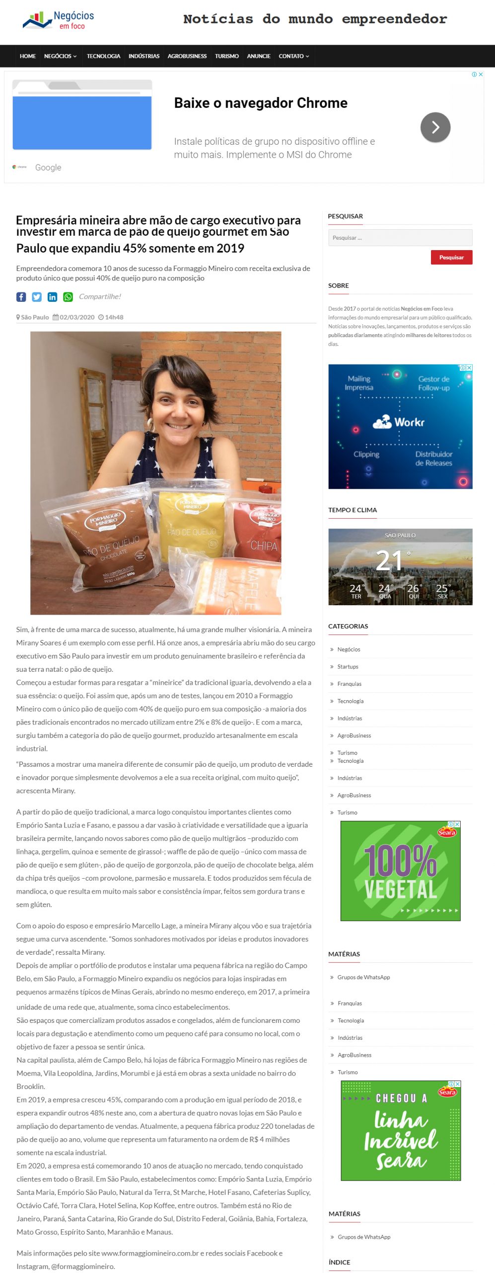 Portal Negócios em Foco