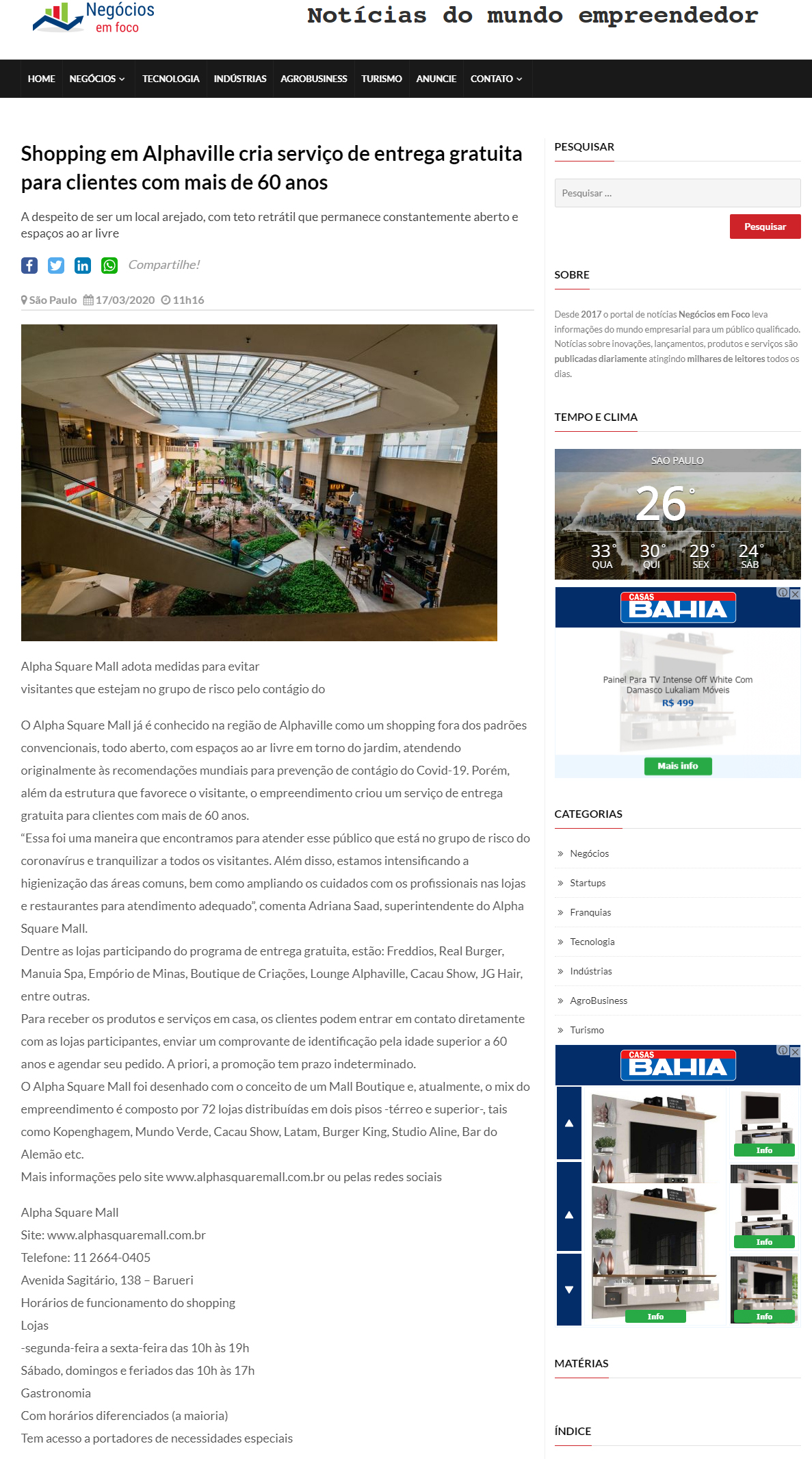 Portal Negócios em Foco