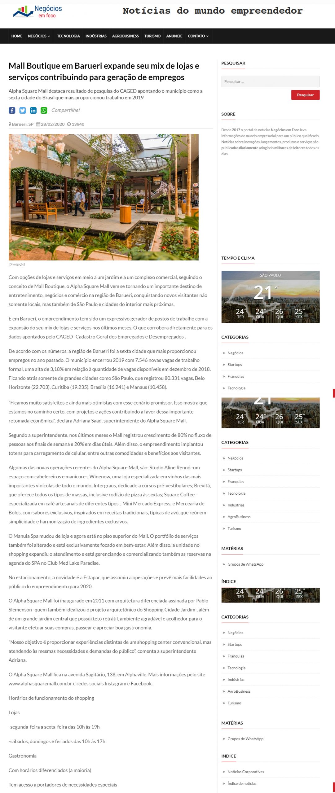 Portal Negócios em Foco