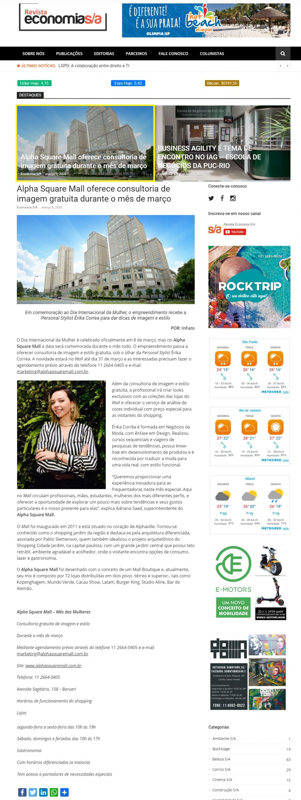 Revista Economia S/A online