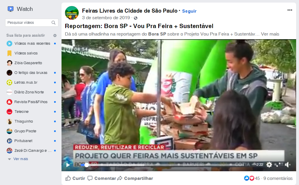 Fanpage Feiras Livres da Cidade de São Paulo