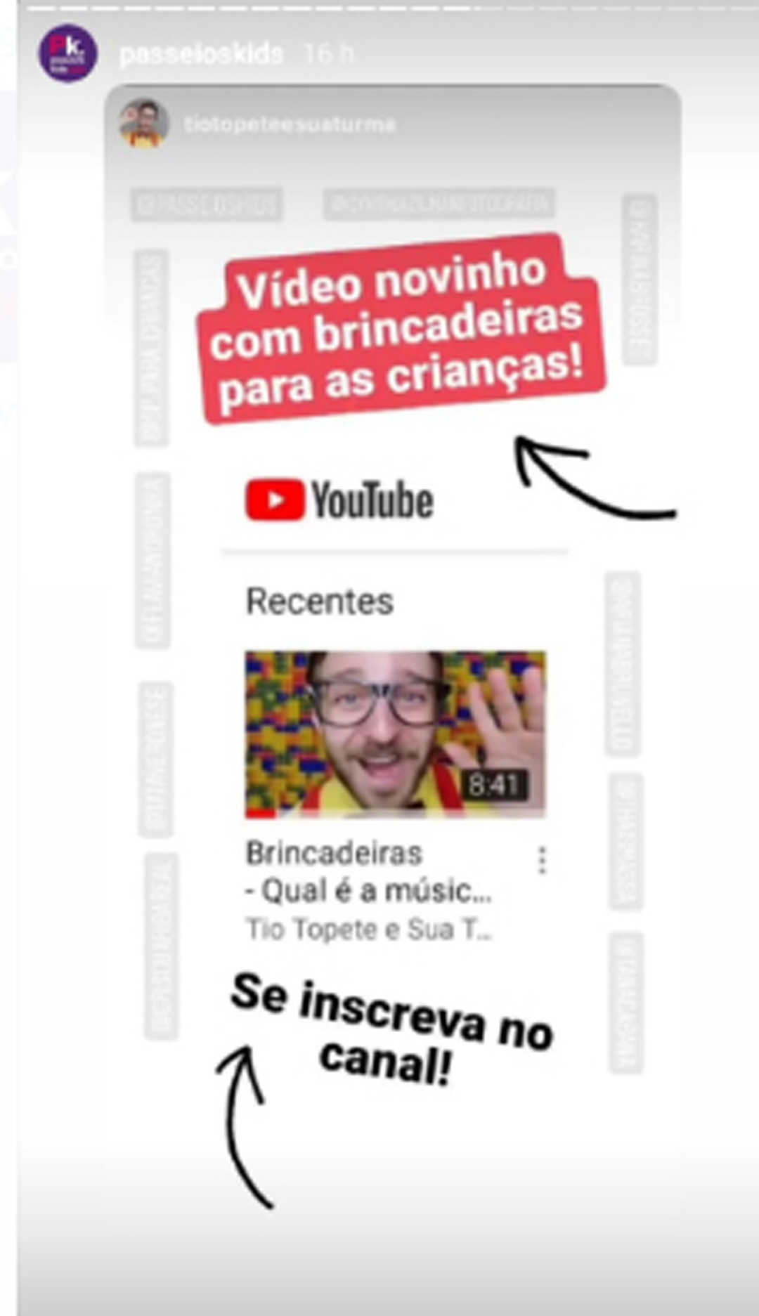 Instagram Passeios Kids
