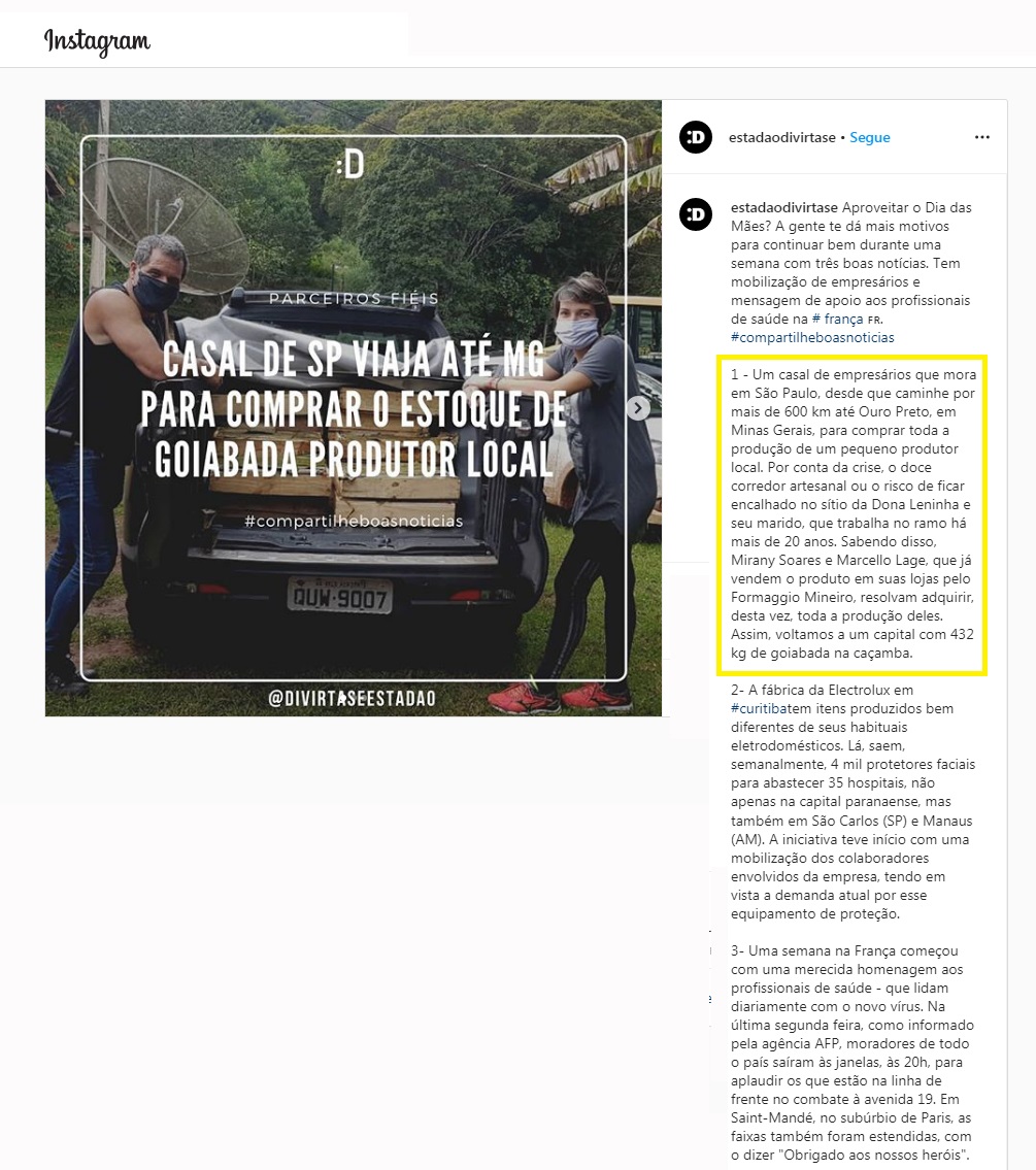 Instagram Estadão Divirta-se