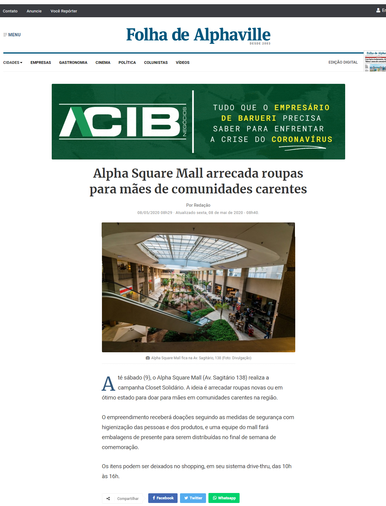 Jornal Folha de Alphaville online