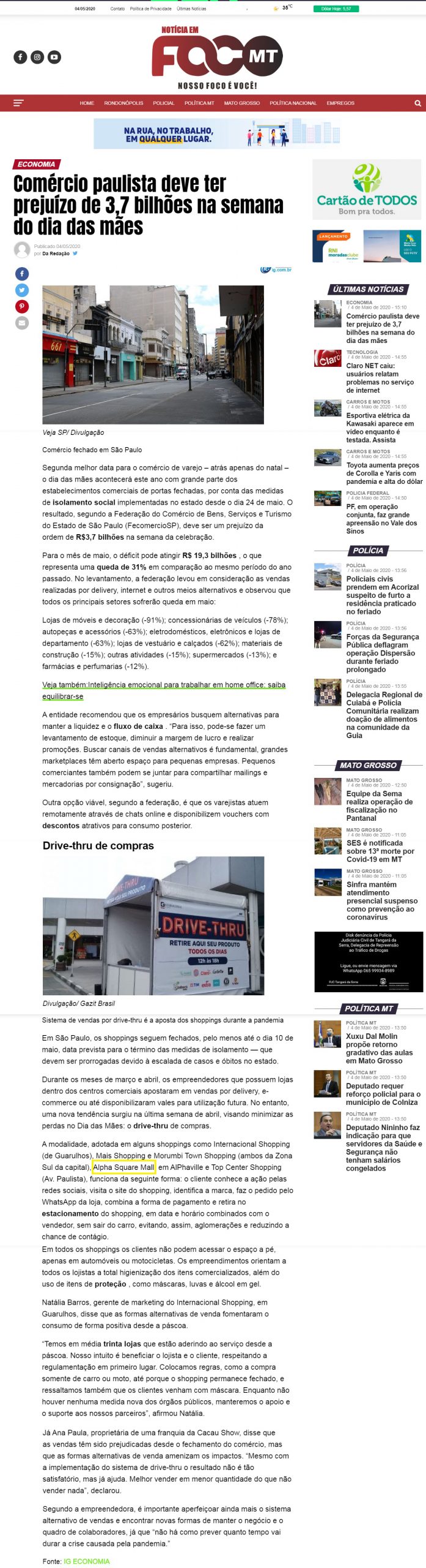 Portal Notícas em Foco MT