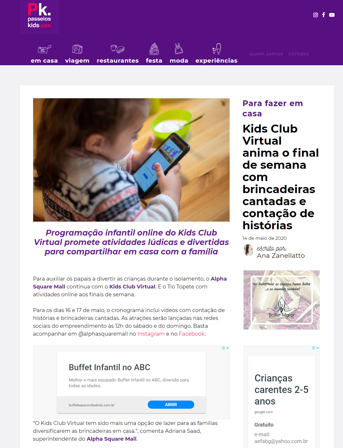 Portal Passeios Kids