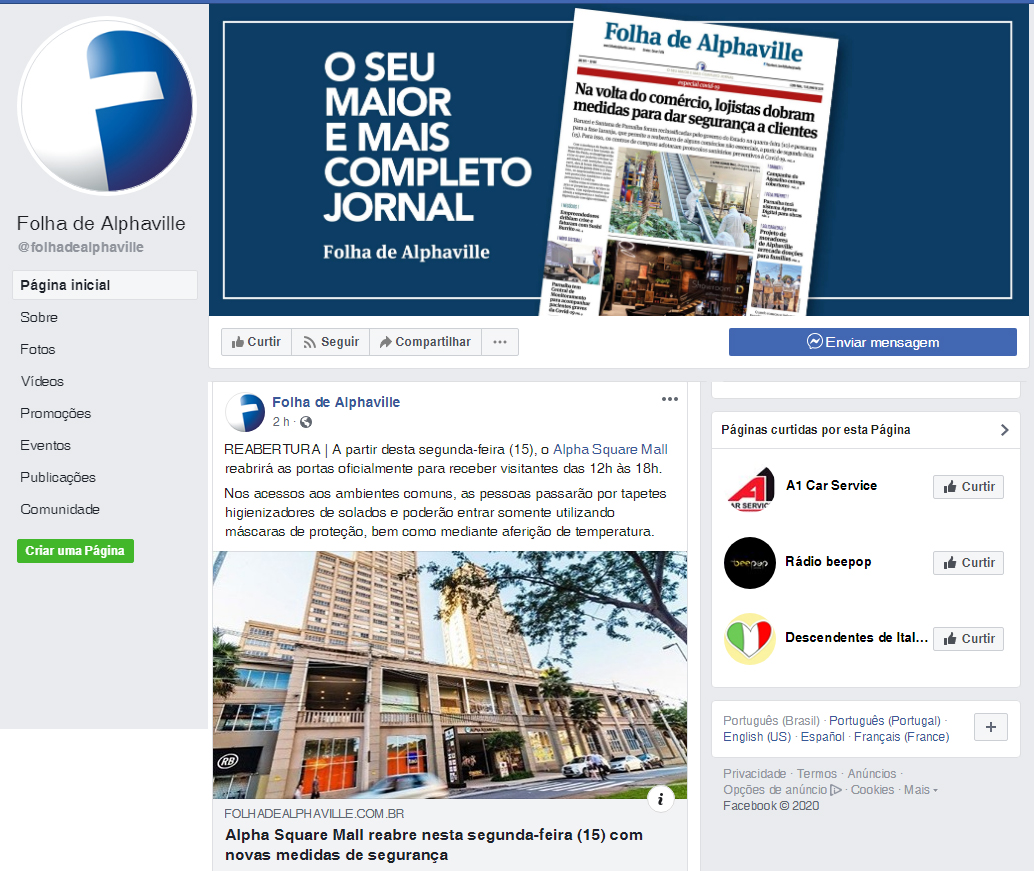 Fanpage Folha de Alphaville