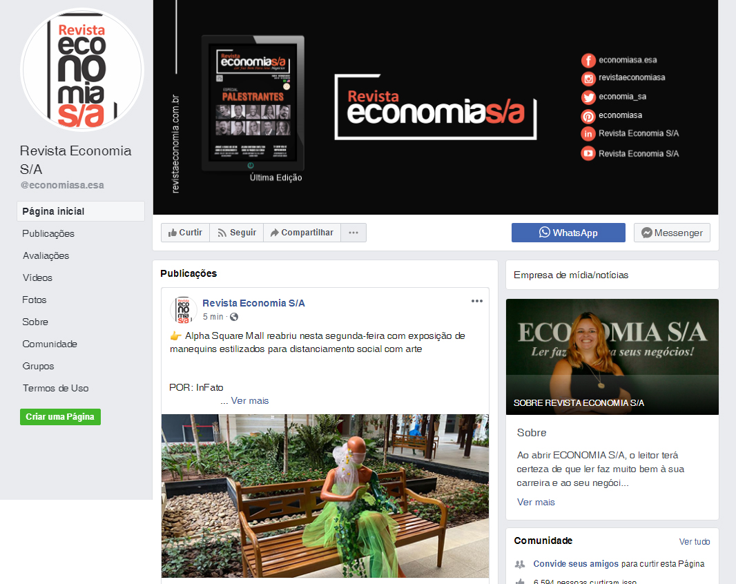 Fanpage Revista Economia S/A