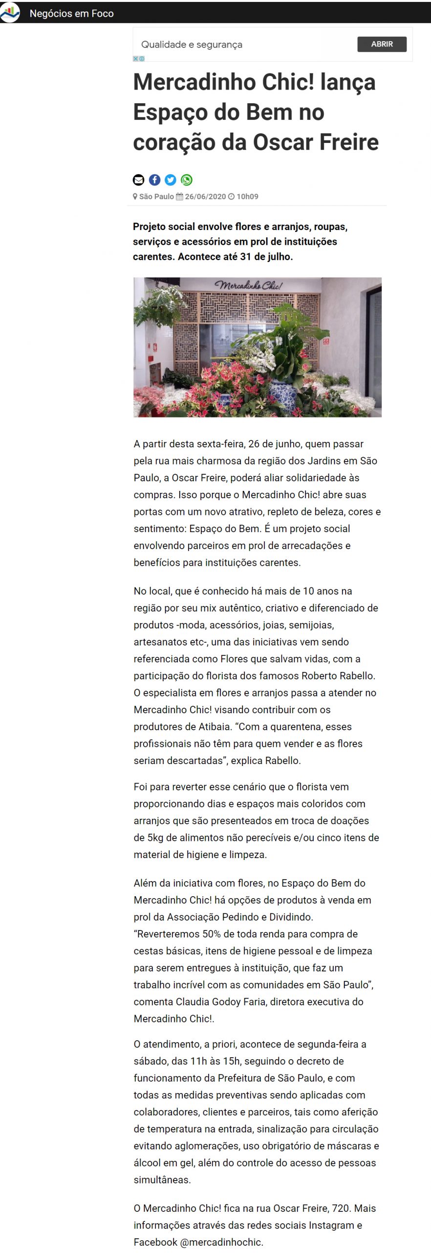 Portal Negócios em Foco