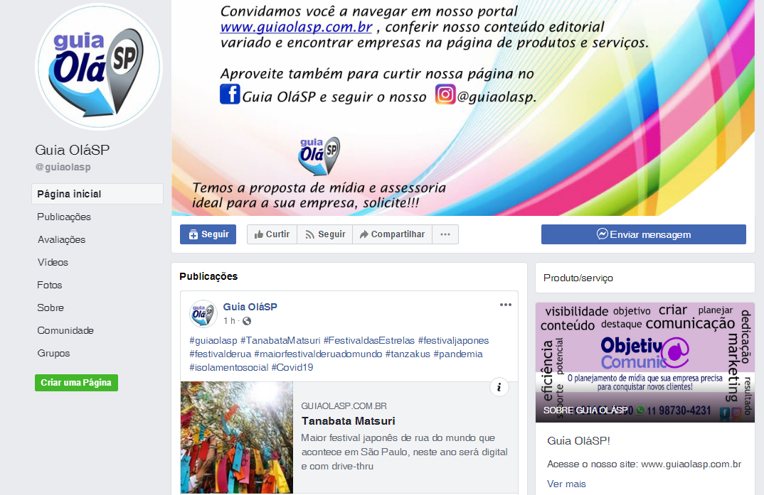 Fanpage Guia Olá