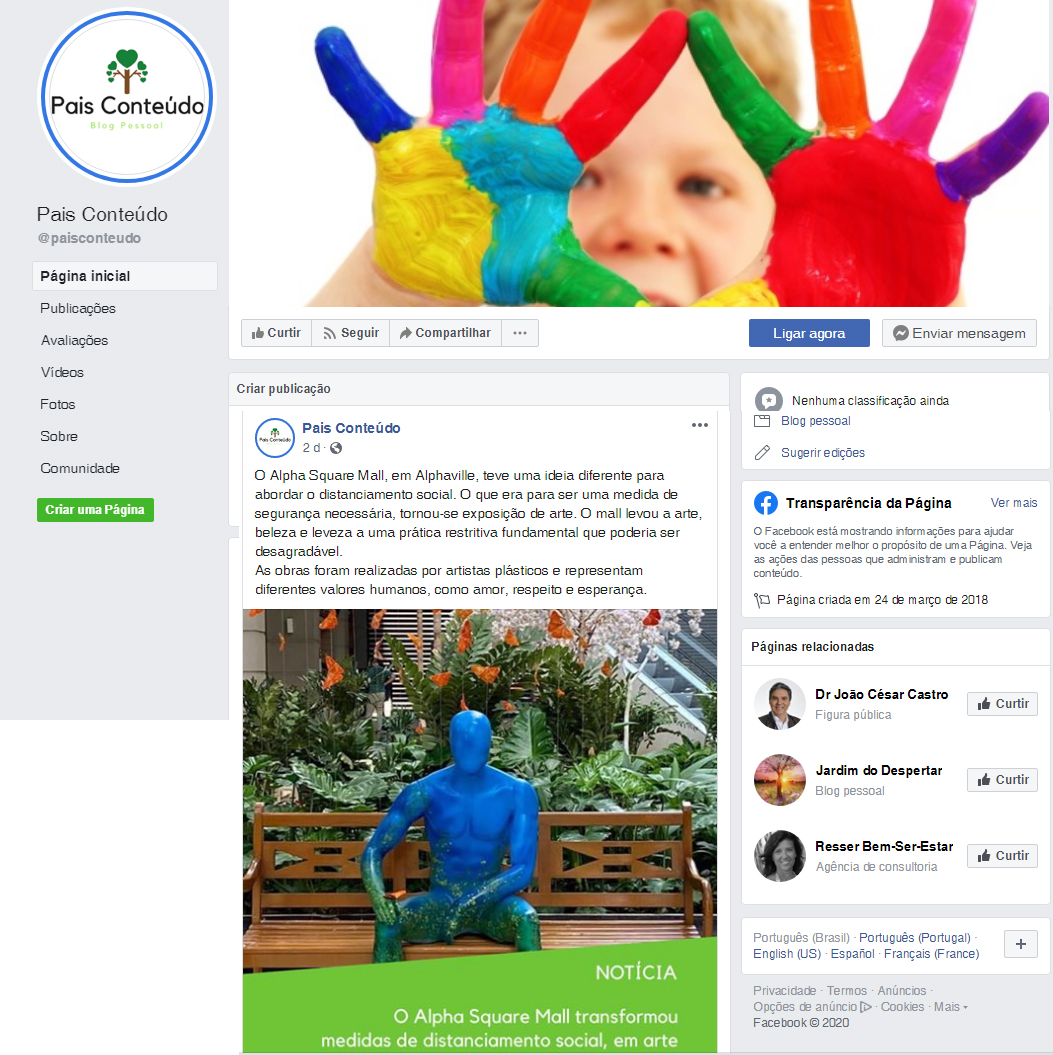 Fanpage Pais Conteúdo