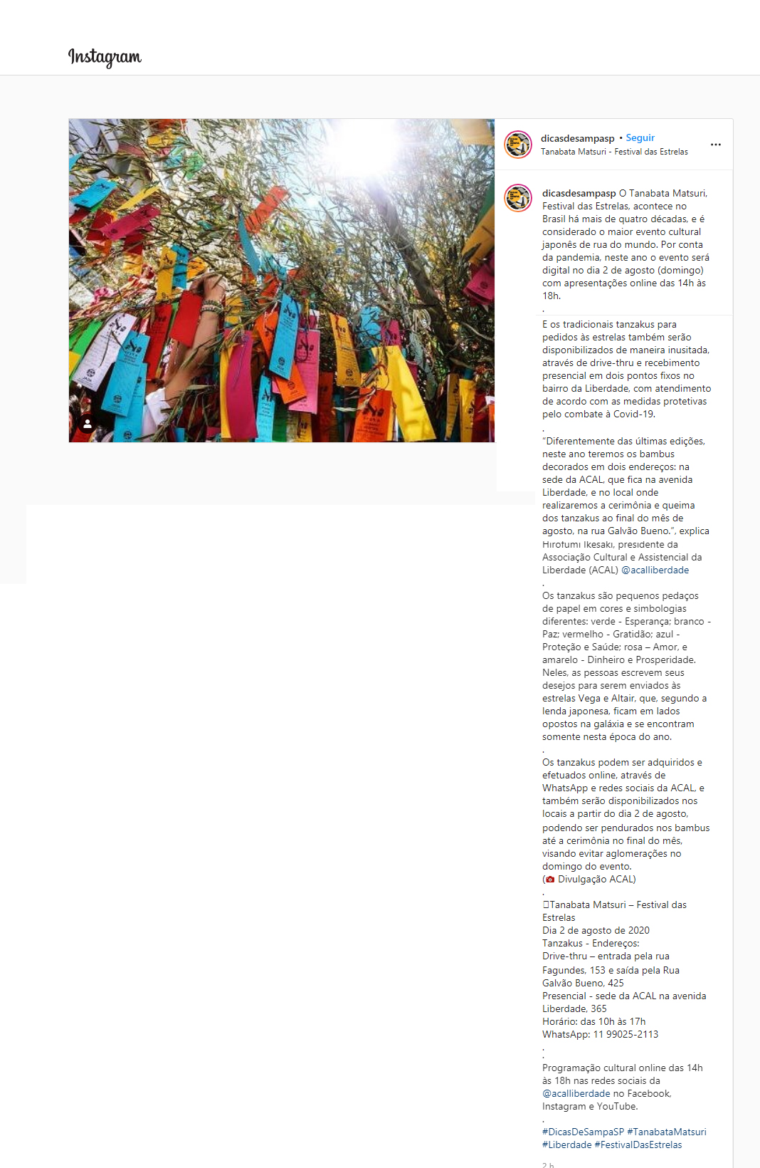 Instagram Dicas de Sampa SP
