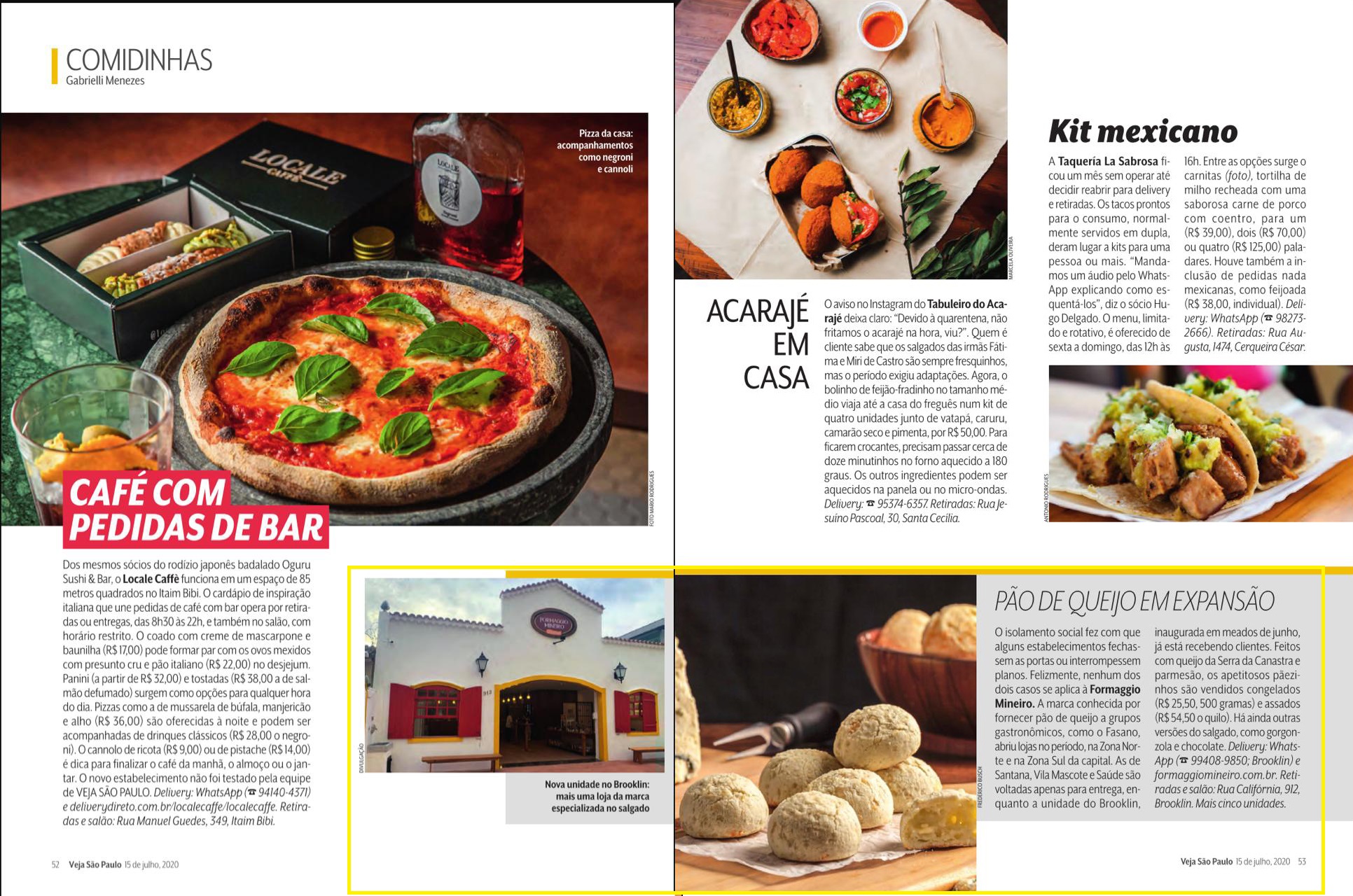 Formaggio Mineiro na Revista Veja São Paulo