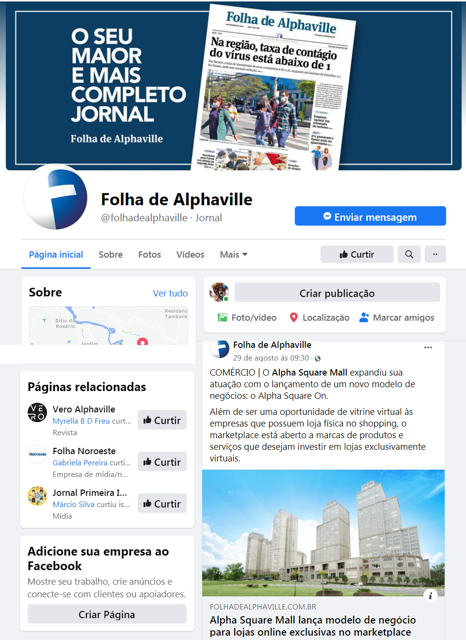 Fanpage Folha de Alphaville