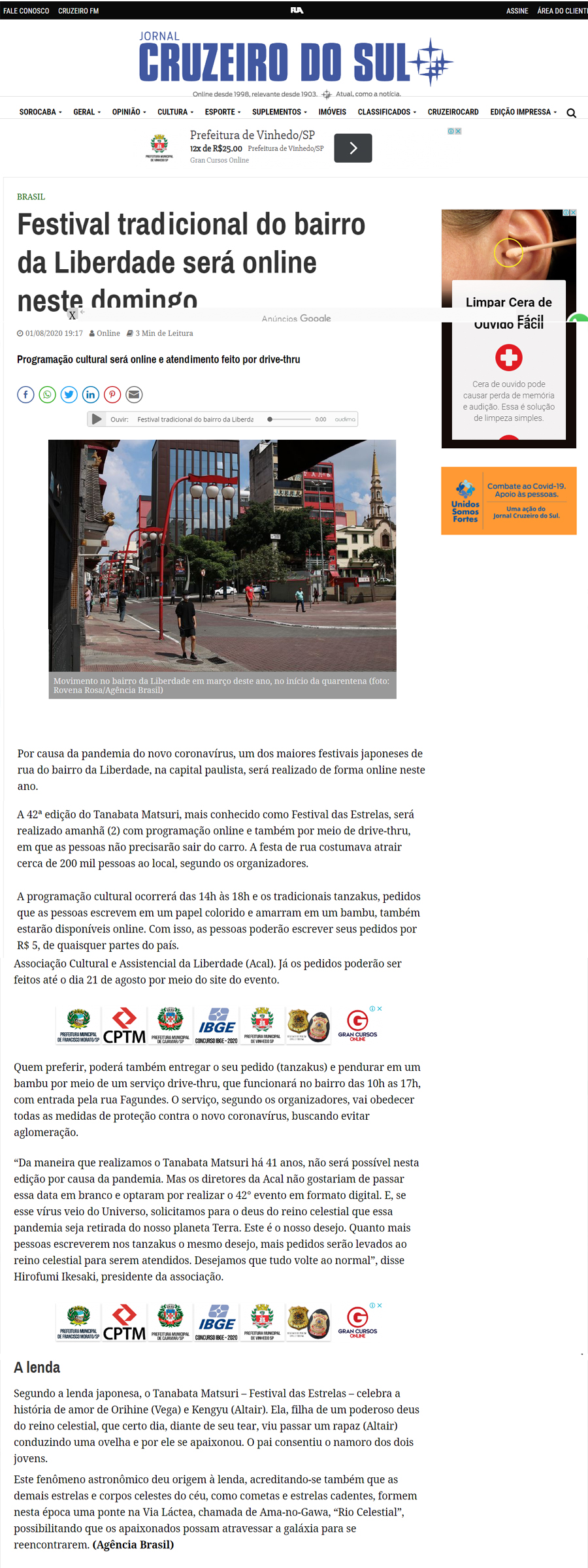 Jornal Cruzeiro do Sul online