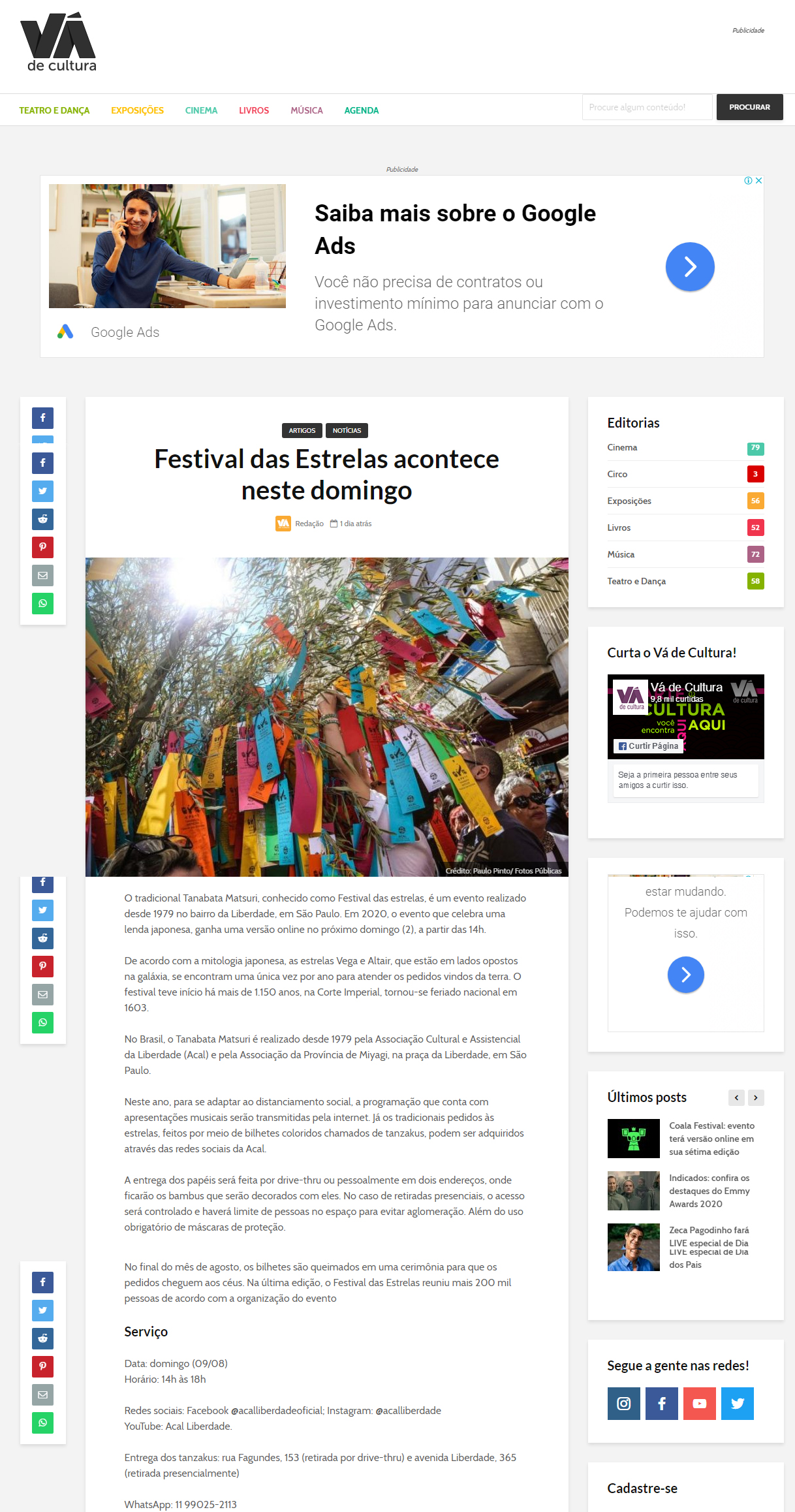 Portal Vá de Cultura