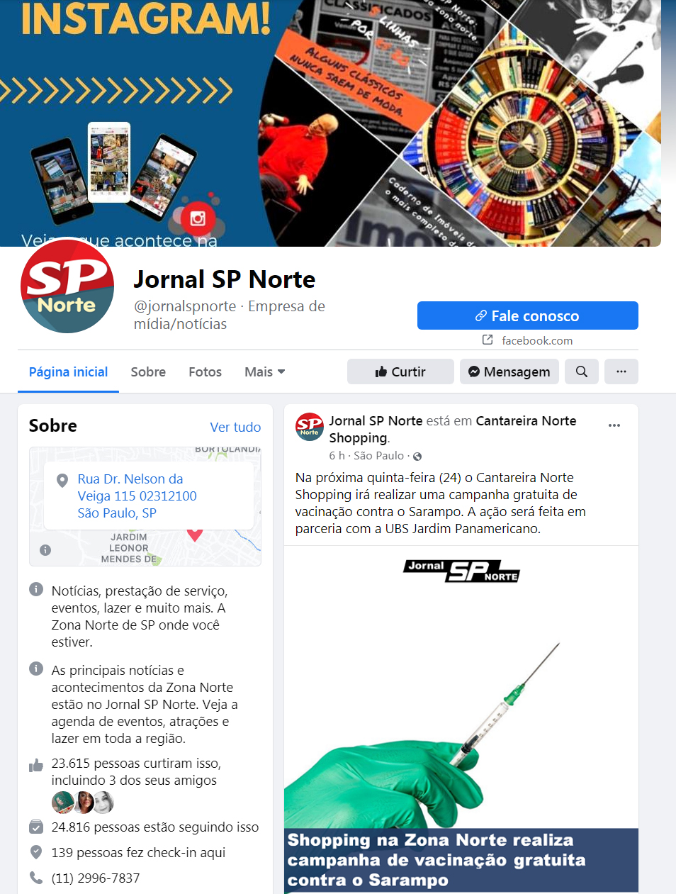 Fanpage Jornal SP Norte