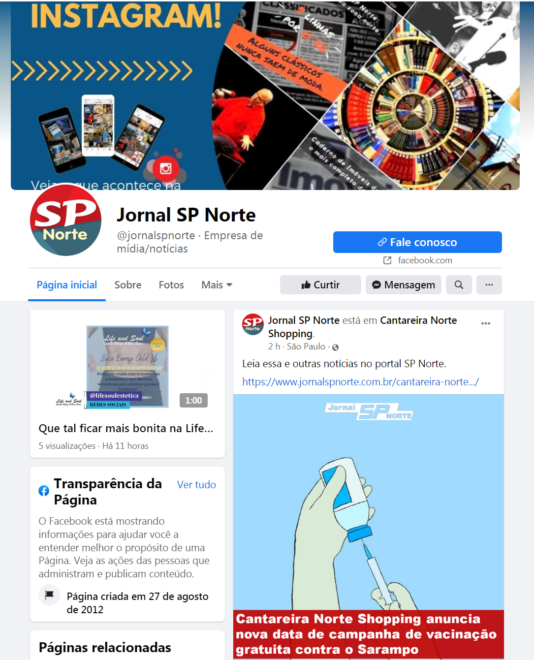 Fanpage Jornal SP Norte