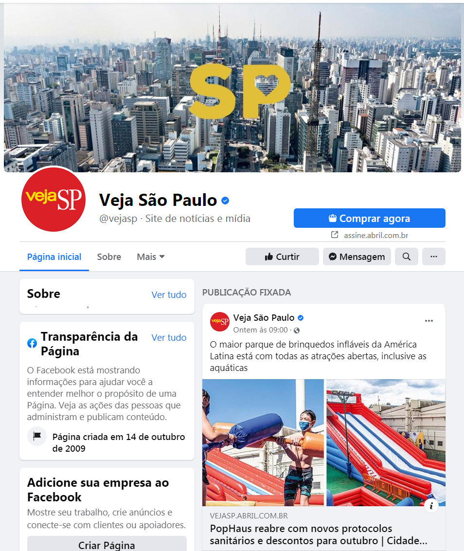 Fanpage Veja São Paulo