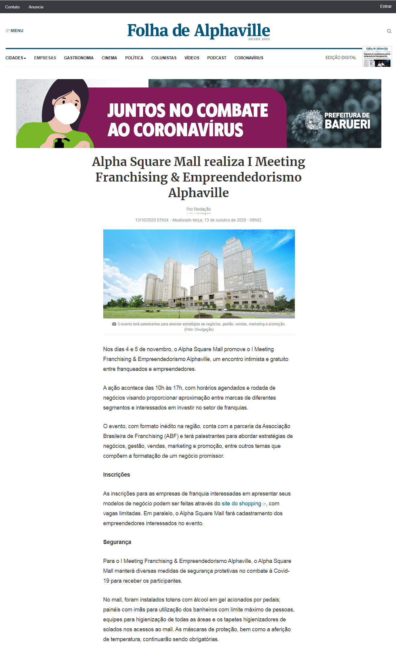 Jornal Folha de Alphaville online
