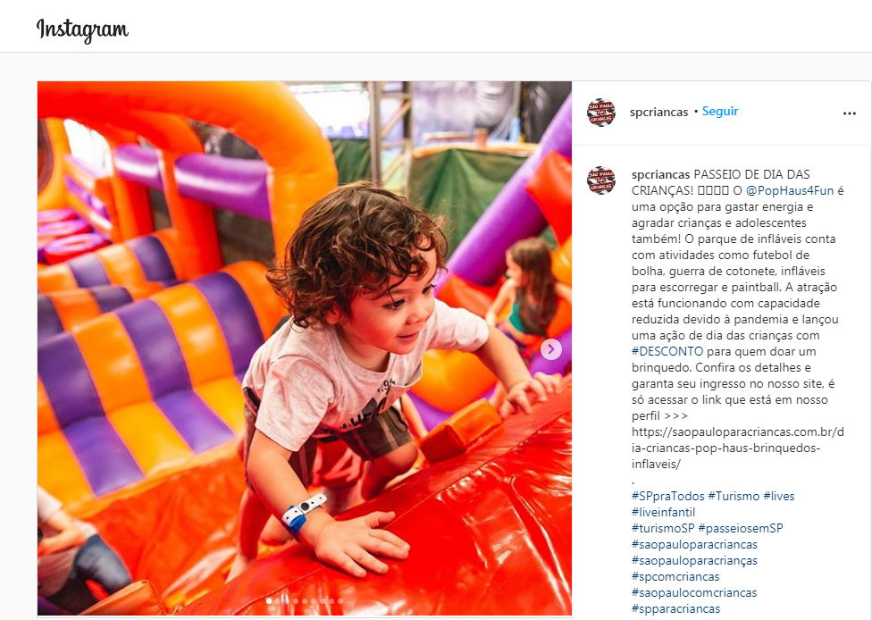 Instagram São Paulo para Crianças
