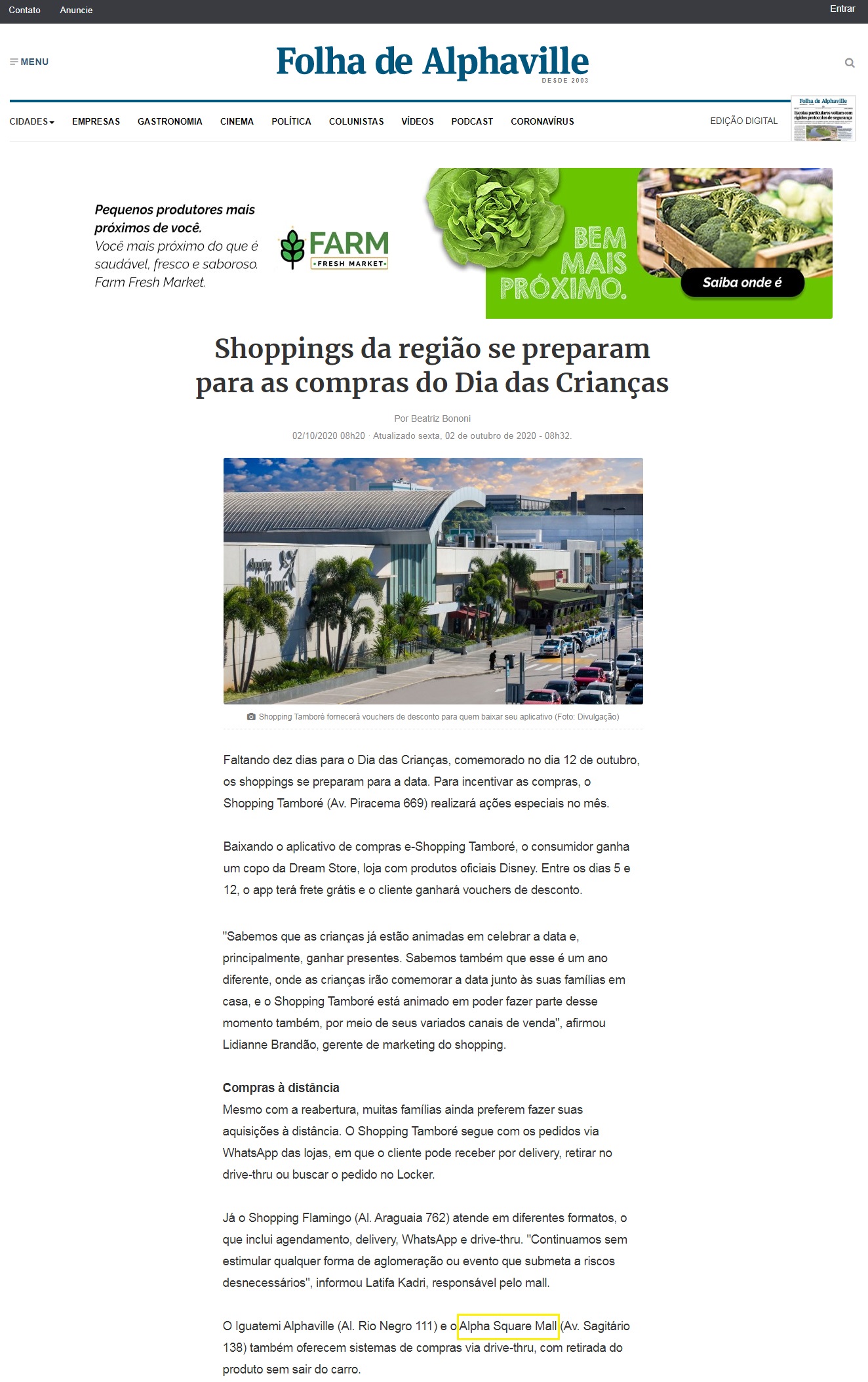 Jornal Folha de Alphaville online