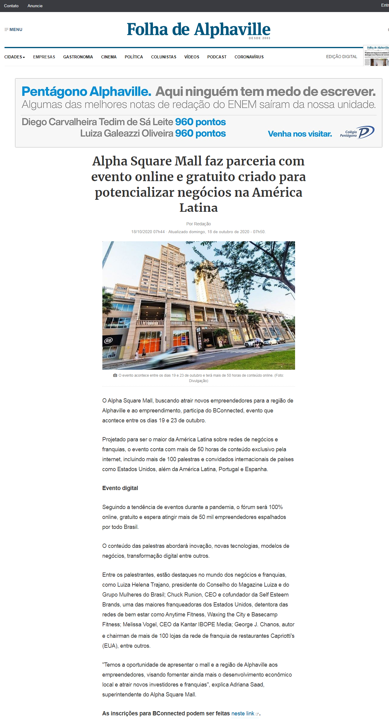Jornal Folha de Alphaville online