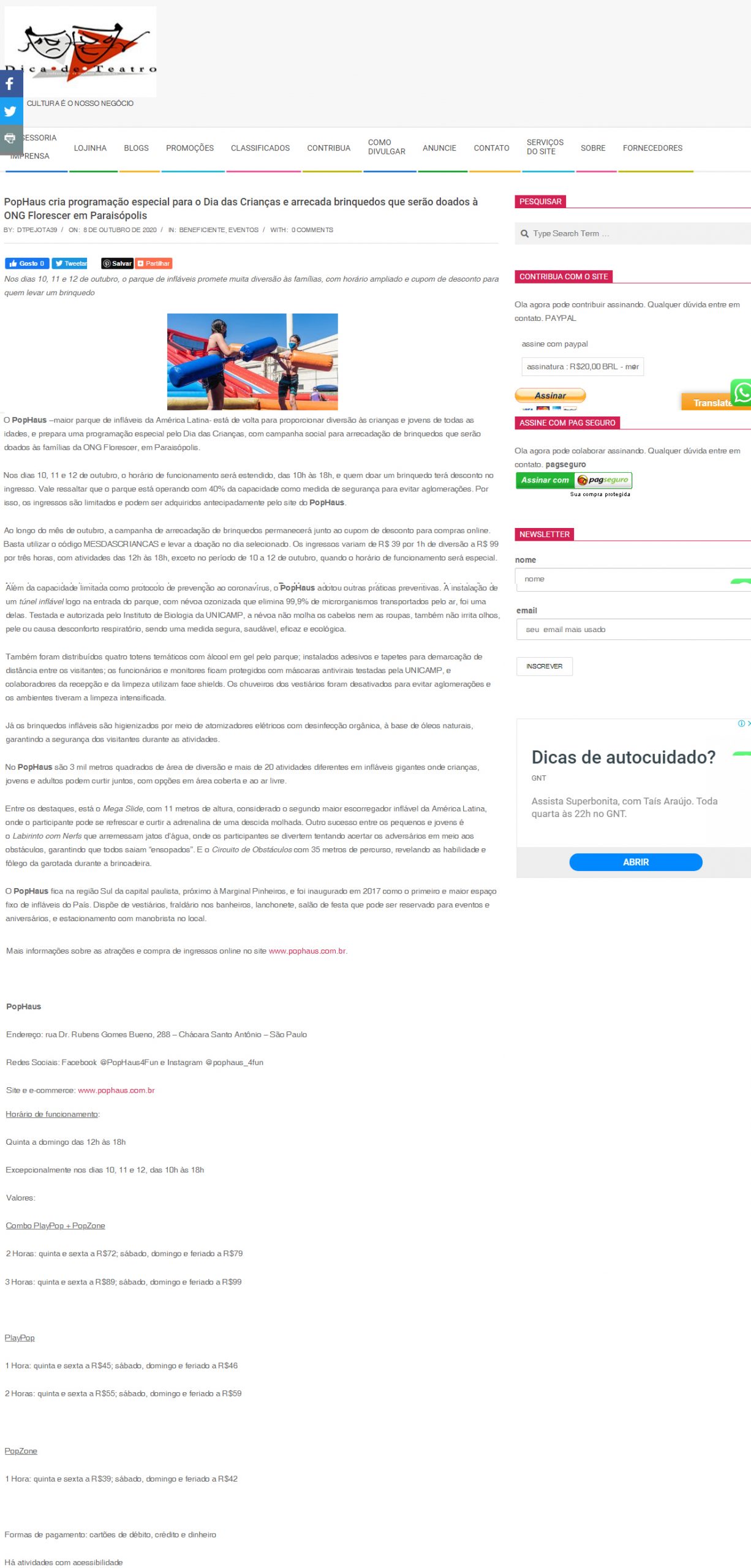 Portal Dica de Teatro