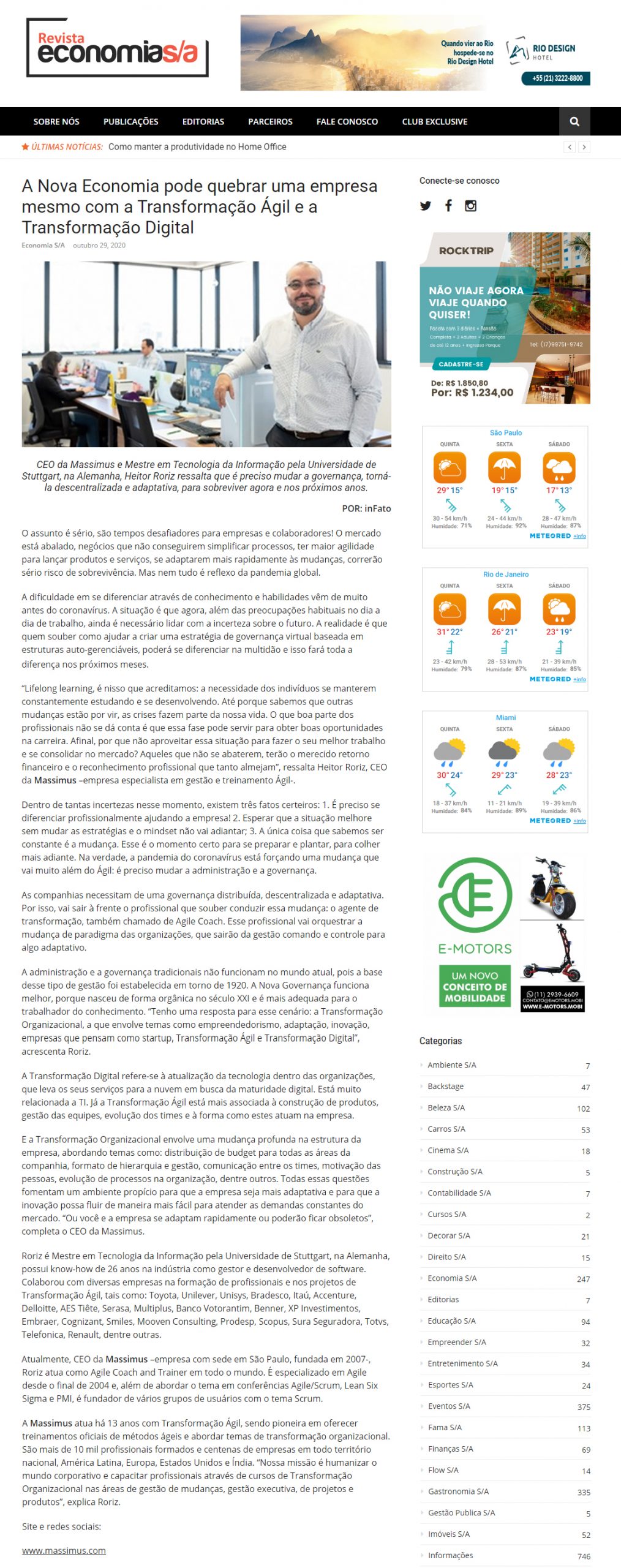 Revista Economia S/A online