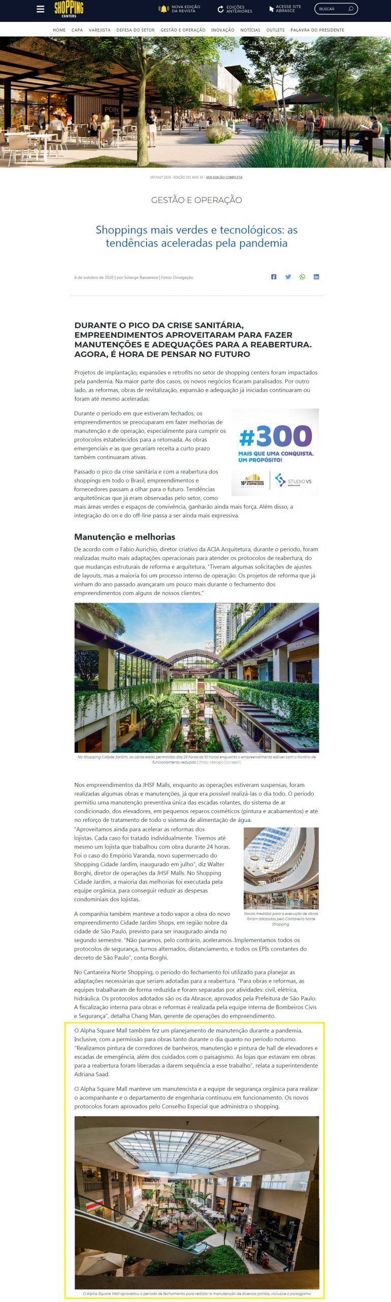 Revista Shopping Centers online