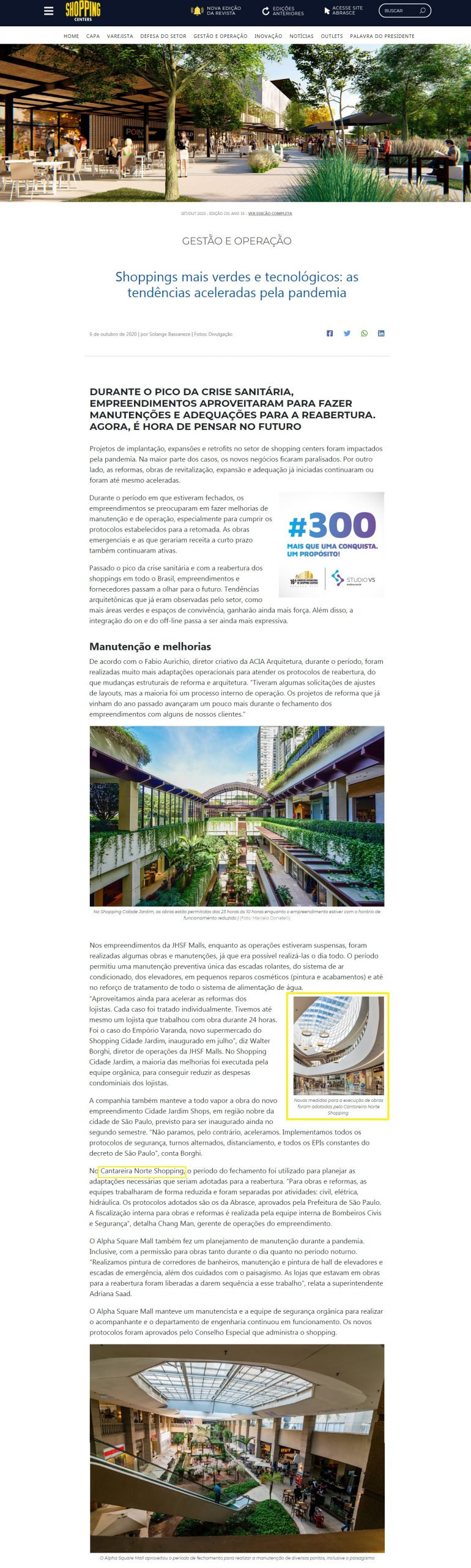 Revista Shopping Centers online