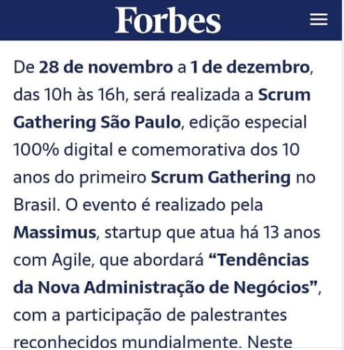 Massimus no Portal Forbes – Novembro.2020