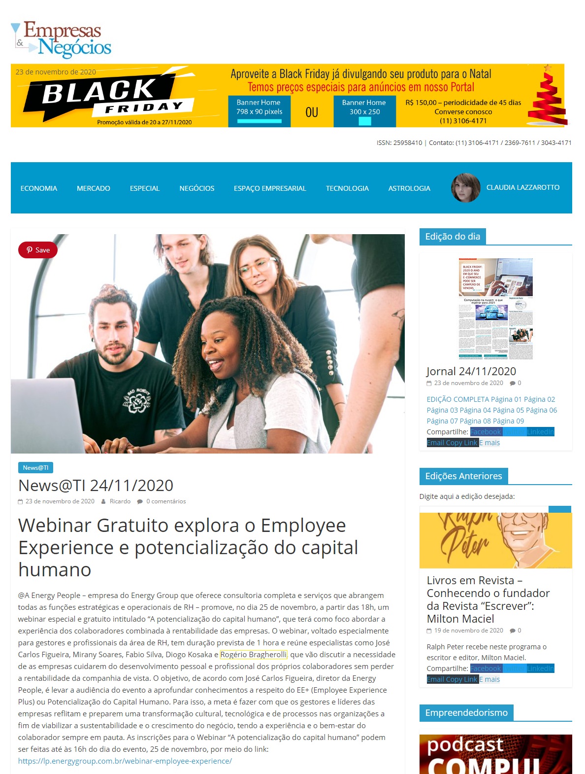 Jornal Empresas & Negócios online