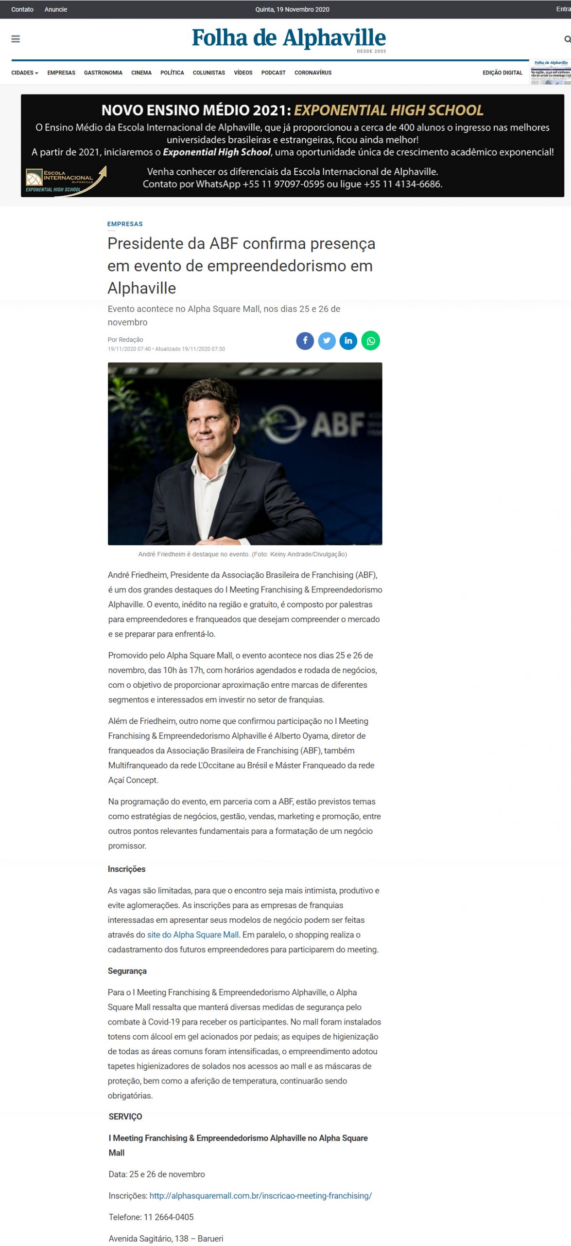 Jornal Folha de Alphaville online