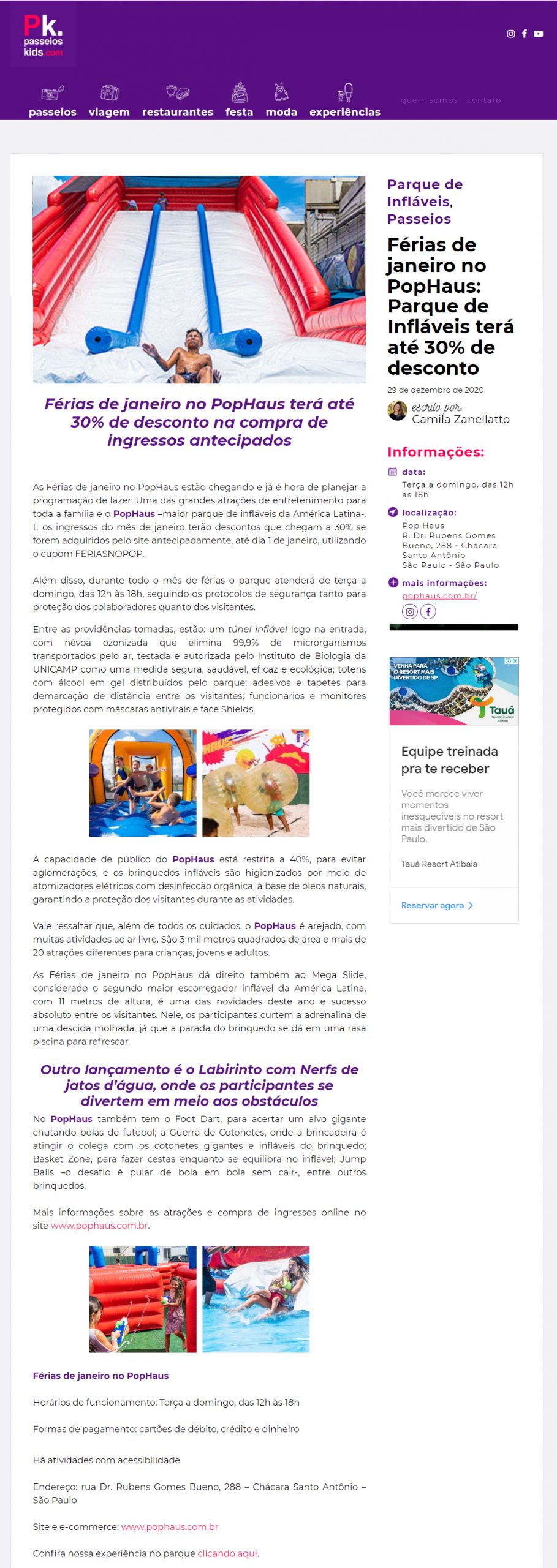 Portal Passeios Kids