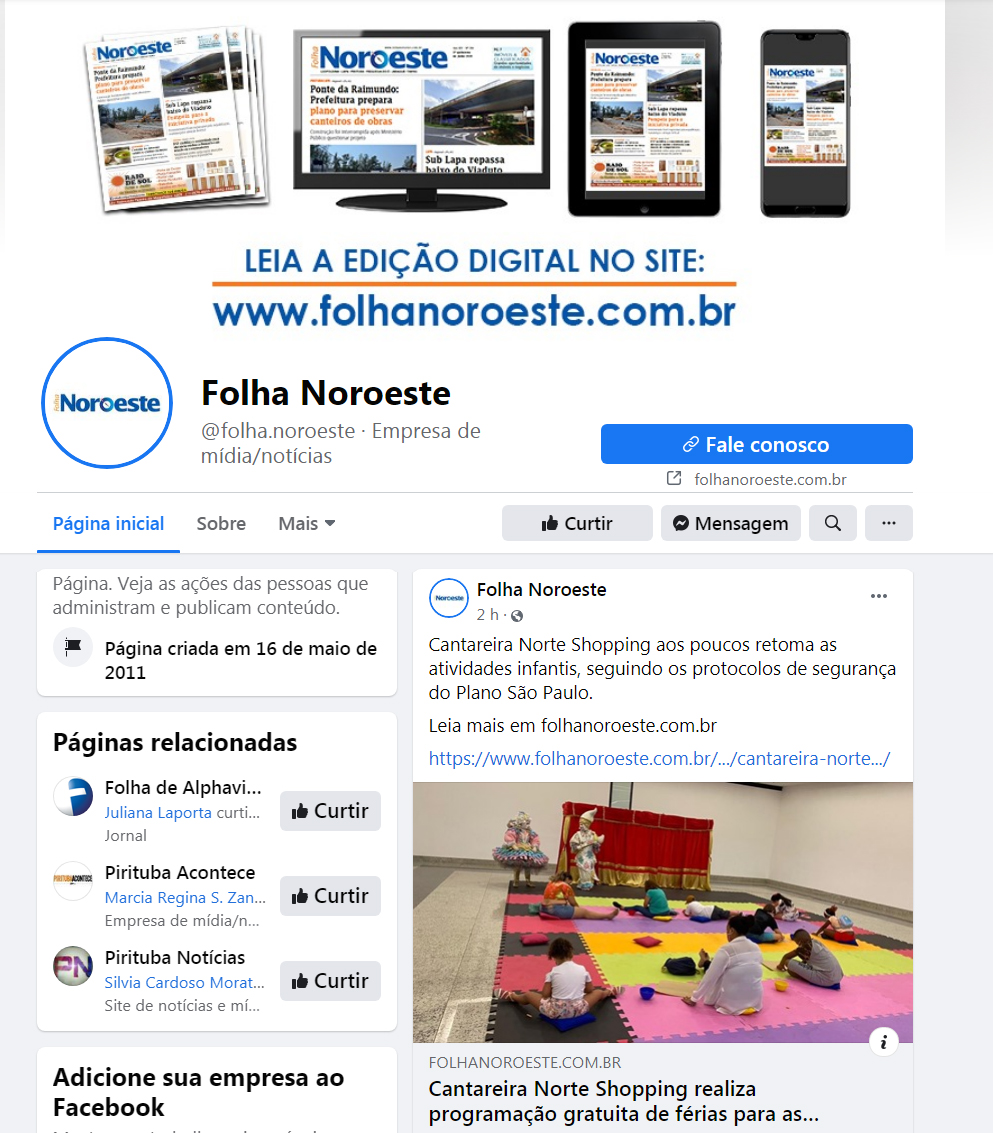 Fanpage Follha Noroeste