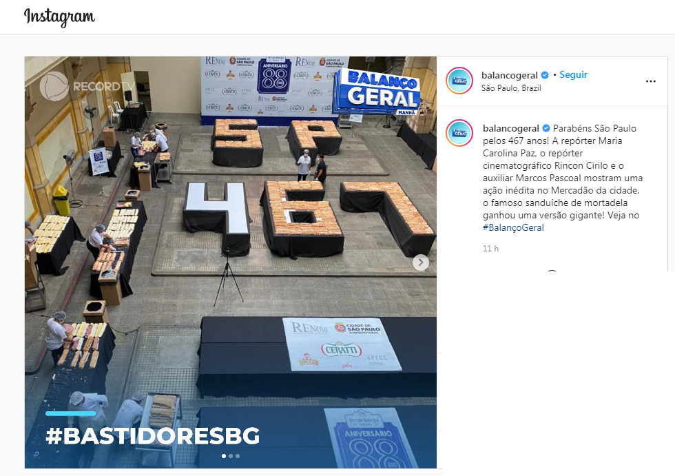 Instagram Balanço Geral