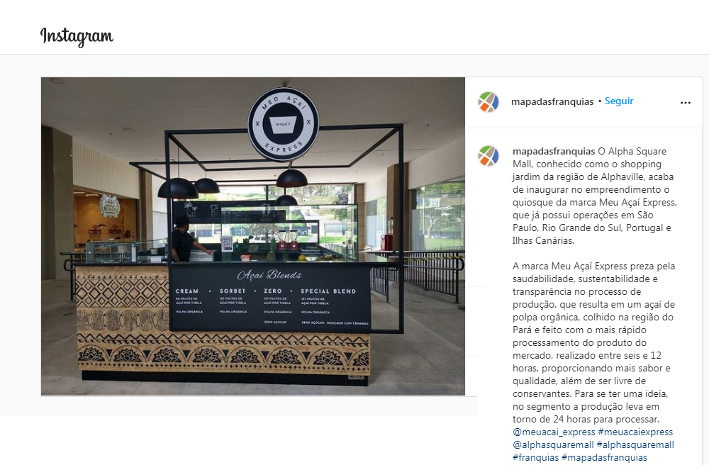 Instagram Mapa das Franquias